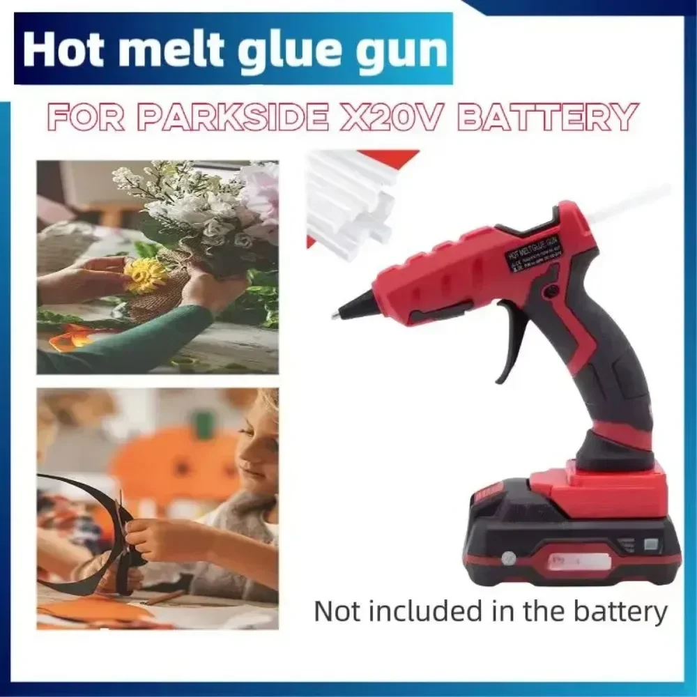 7mm Sticks Tools 30w For Lidl Parkside X20v Battery Wireless Handmade Toy DIY Repair Hot Glue (Excluding Batteries)