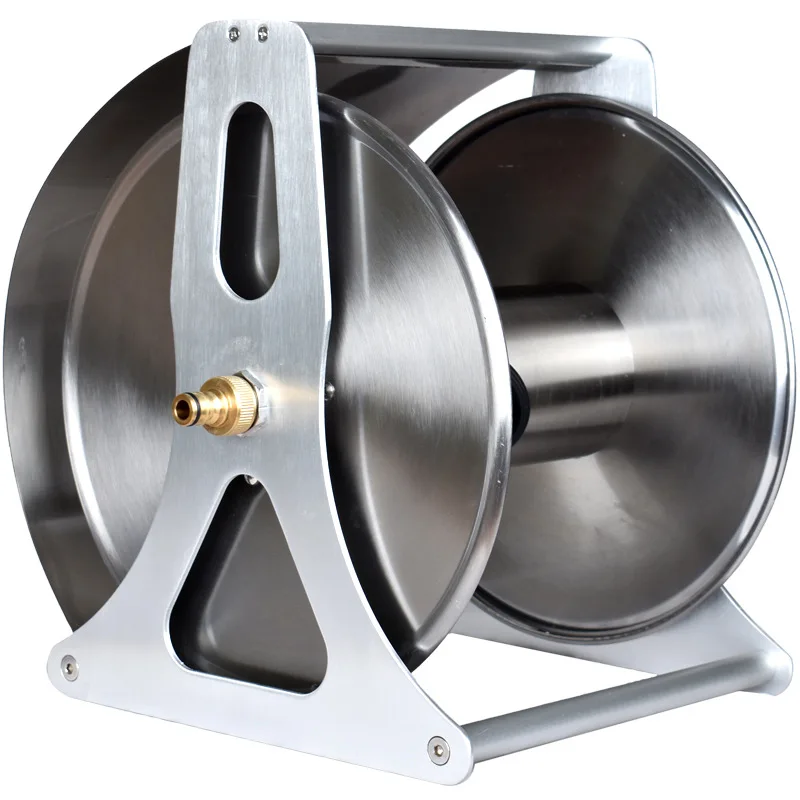 Car Wash Hose Reel Stainless Steel Water Hose Holder Hose Reel Rack for Gardening Sprinkler Car Washing