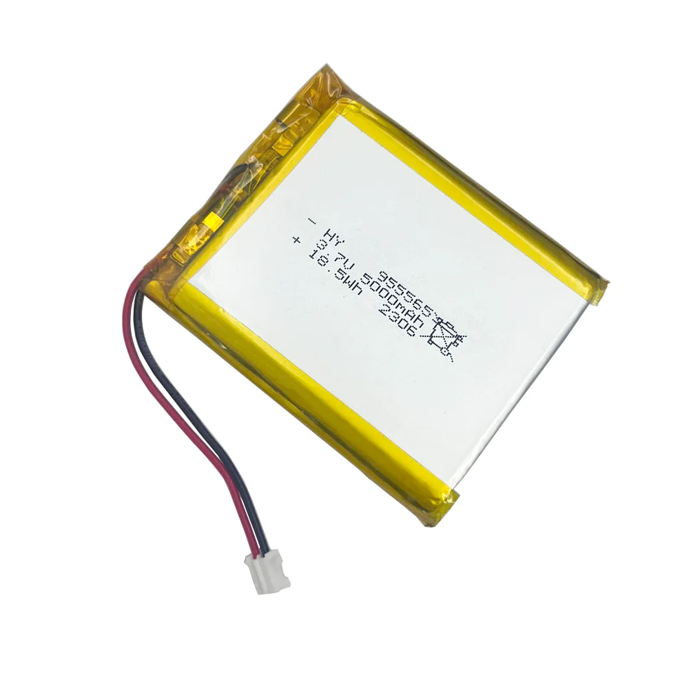 955565 3.7V 5000mAh Rechargeable Lithium Polymer Battery Jst PH 2.0mm 2pin Plug,for Power Bank UAV Tablet PC MP4 MP5 Solar Light