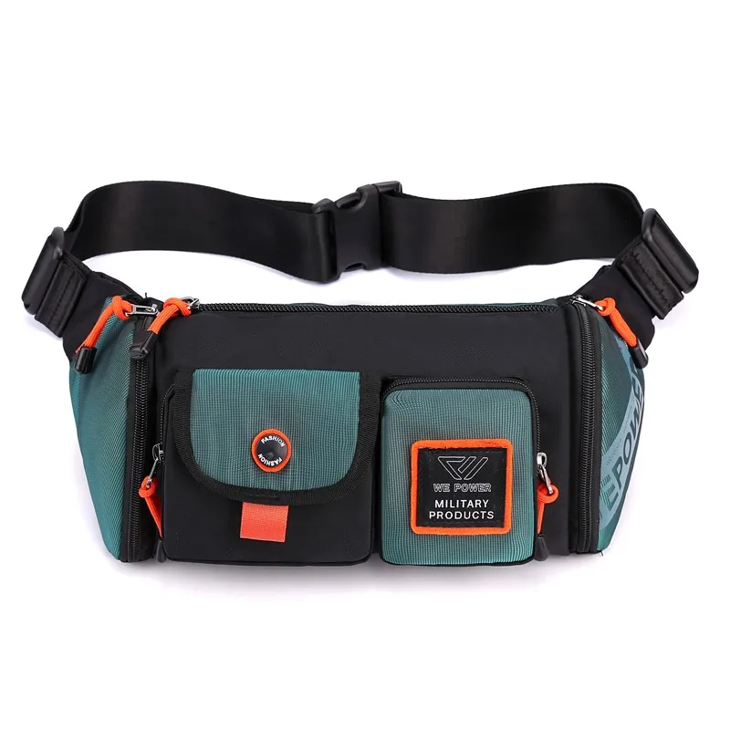 Men Leisure Fashion High-capacity Multiple Pockets Travel Crossbody Bag Nylon Chest Bags Men Shoulder Sling Bag Chest Waist Pack