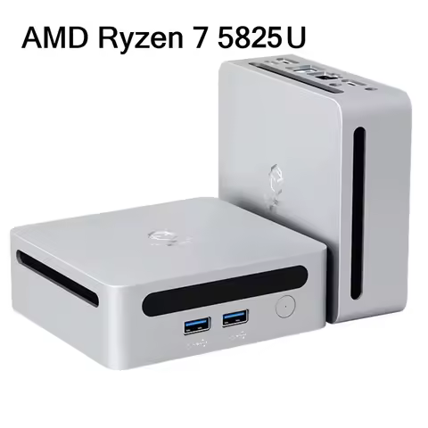 SZBOX AMD Ryzen 7 5825U 5800U Mini PC Windows 11 Pro DDR4 3200Mhz 16GB 512GB NVME SSD WIFI6 BT5.2 4K HD Desktop Gaming Computer