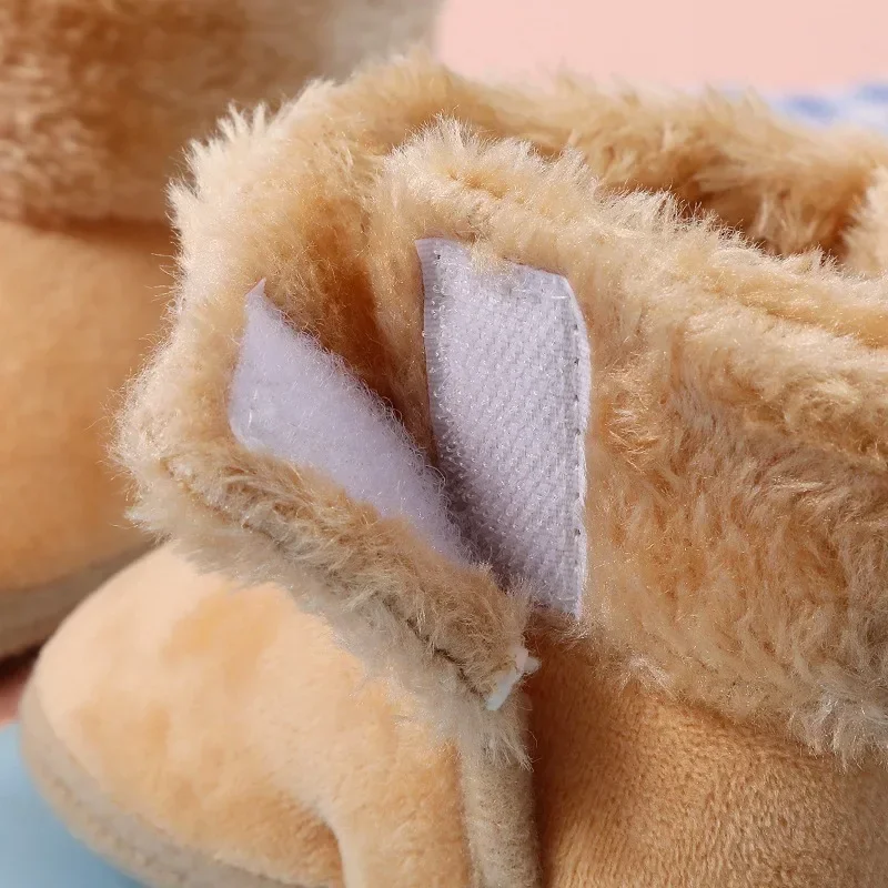 مريح للمشايات الأولى! أحذية أطفال من الصوف الدافئ بنعال غير قابلة للانزلاق للرضع من عمر 0 إلى 12 شهرًا، جوارب شتوية للجنسين