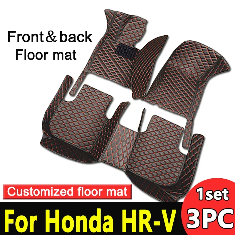 Car Floor Mat For Honda HR-V HRV HR V Vezel Vezeru RV 2022 2023 2024 5seat Global Version Car Mats Full Set Rugs Car Accessories