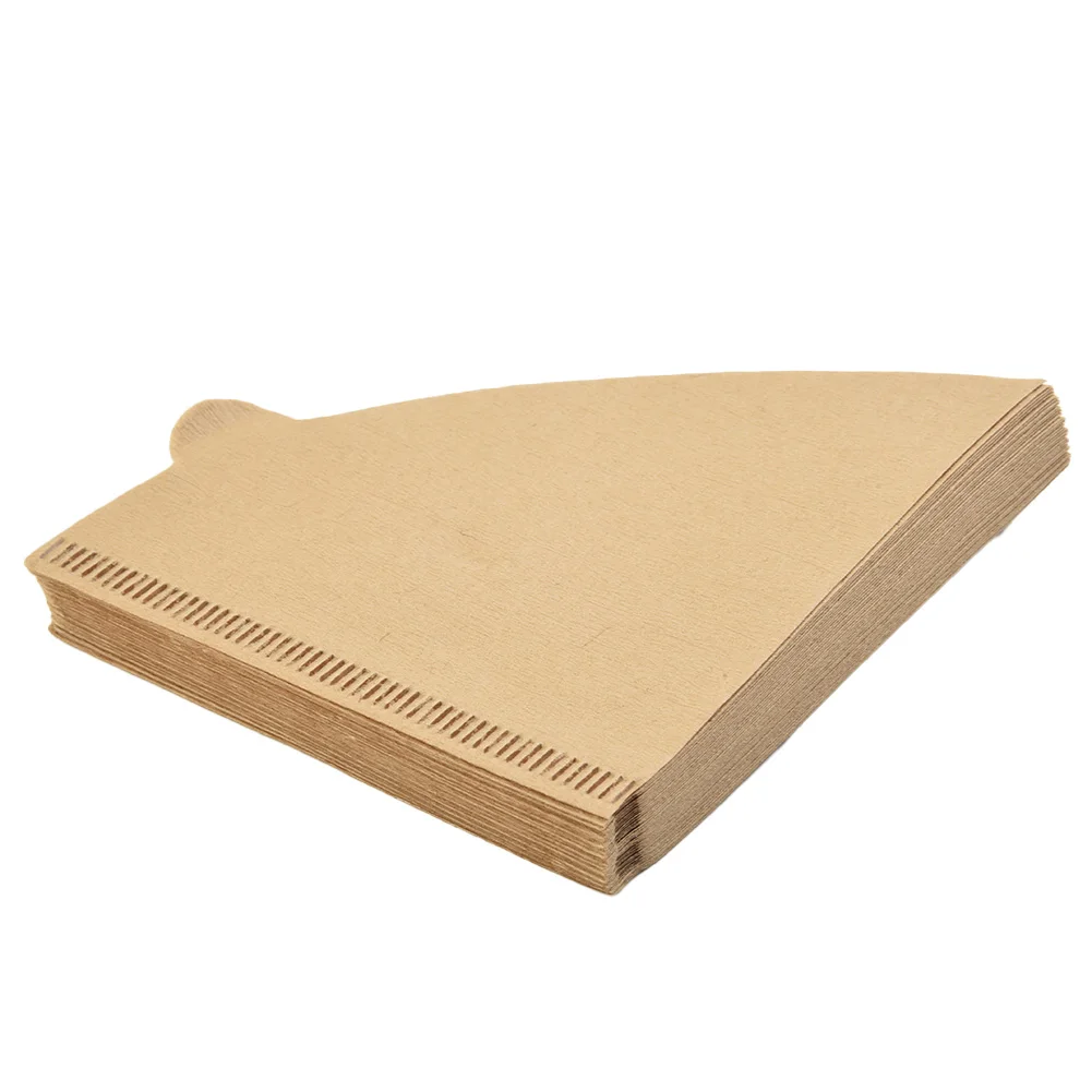 Papel de filtro de café para cafetera, pulpa de registro para lavar a mano, 40 unids/bolsa, papel de filtro de goteo en forma de cono para cafetera