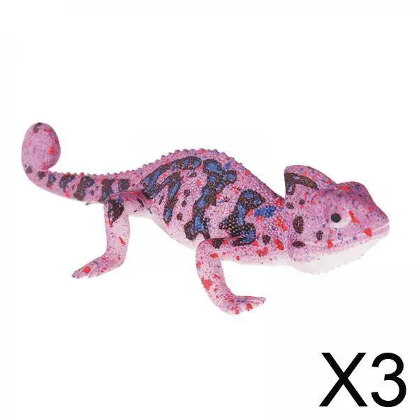 تمثال سحلية مصنوع يدويًا من المطاط على شكل حيوانات، زينة قابلة للجمع لديكور أعياد ميلاد الأطفال وعرض إبداعي