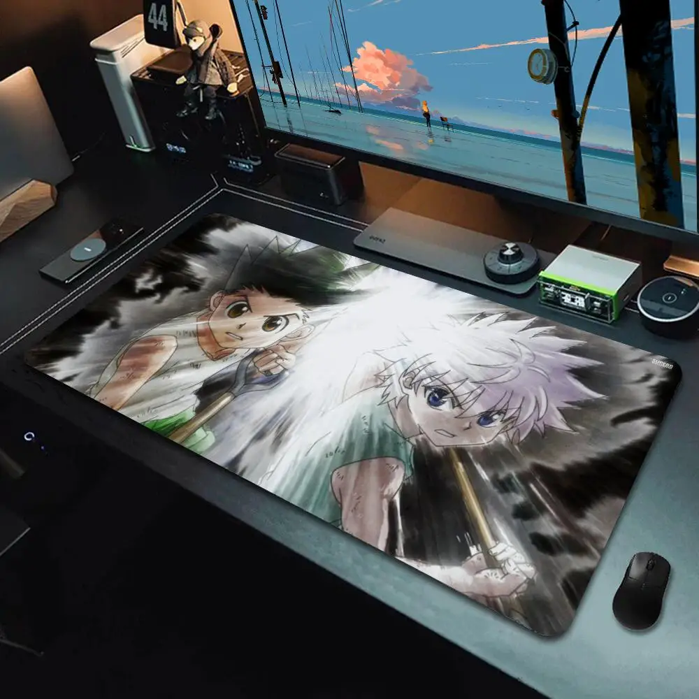 

Anime Fierce Hunter Laptop Computer Mousepad Keyboard Mat Desk Pad Natural Rubber Desk Rug PC Accessories Mouse pad 700*400mm