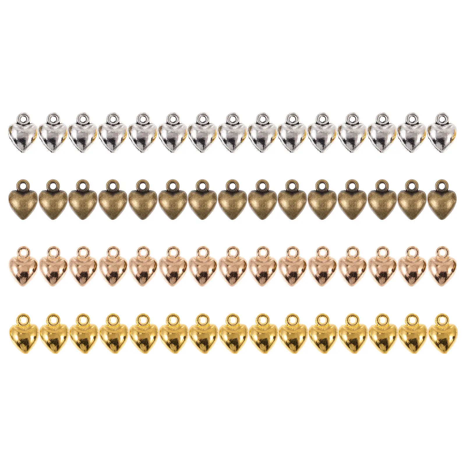 

200 шт. подвесок-сердечек из сплава для самостоятельного изготовления украшений: для ожерелий, браслетов, брелоков, подвесок и поделок