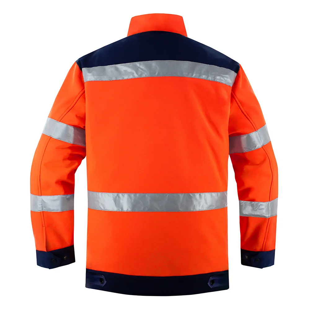 Imagem -05 - Nova Chegada de Alta Visibilidade Segurança Softshell Jaqueta Calças Trabalho com Listras Reflexivas Velo Forrado Workwear Jaqueta e Calças