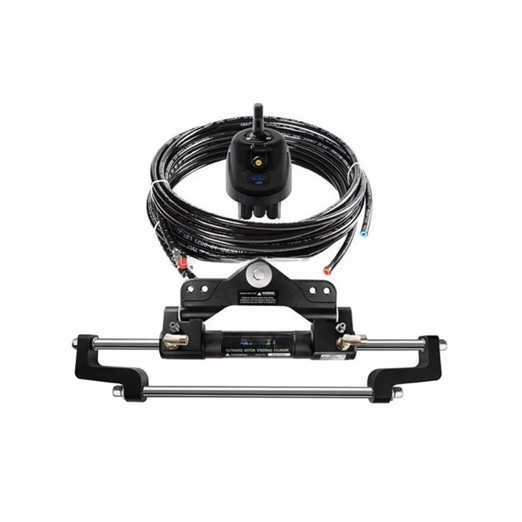 New Boat 200HP Hydraulic Outboard Steering System Kit with Steering Wheel Fast Delivery