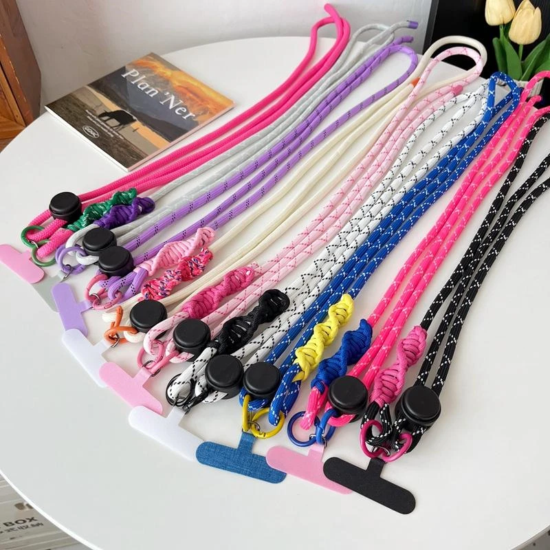 INS Color Adjustable Phone Strap Crossbody Lanyard Stylish Sport Lanyard Long Mobile Phone Rope Pendant For iPhone Camera Strap