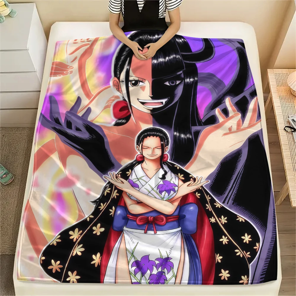 One Piece Nico Robin Flannel Blanket Charming Printed Pattern Fit For Bedroom Chair Sofa Bed Picnic Travel -HE50 - view 6