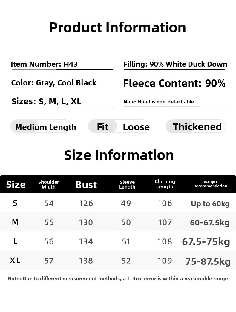 المرأة الجديدة سترة طويلة أسفل نمط سميكة مقنعين بطة بيضاء أسفل معطف أنيق عارضة تخفيف نمط مريح Polyes... #6