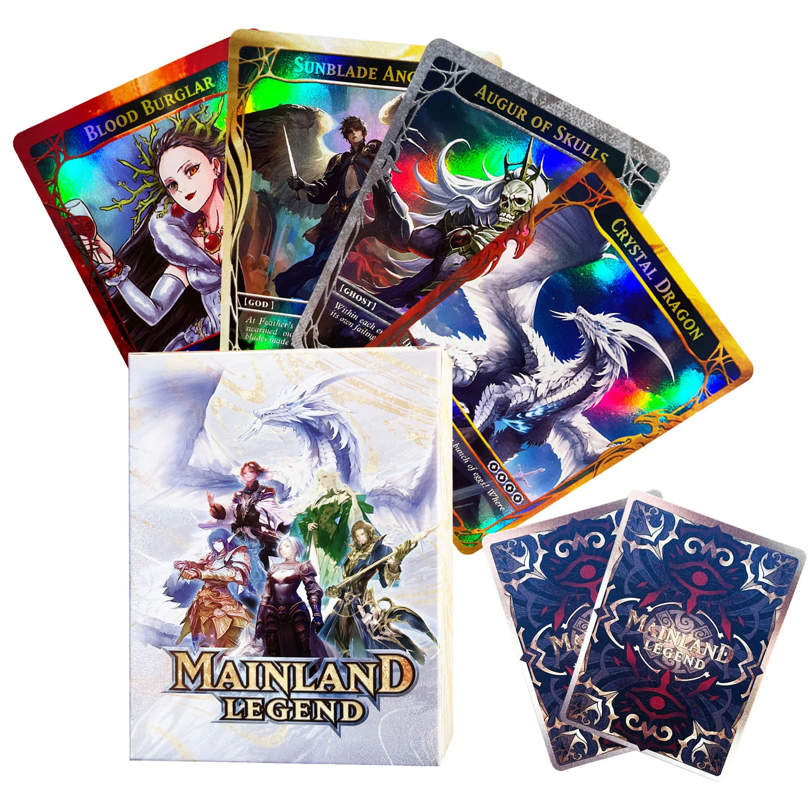 

New Arrival Mainland Legend 100Pcs Game Collection Card Wizards Dragons Elves Demons Magic Premium Collectible Holographic