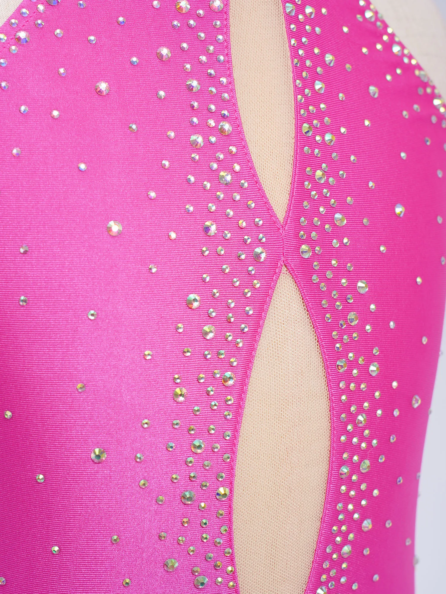 Crianças meninas moderna jazz dança tango traje de dança latina desempenho dancewear vestido sem costas brilhante strass em camadas vestido