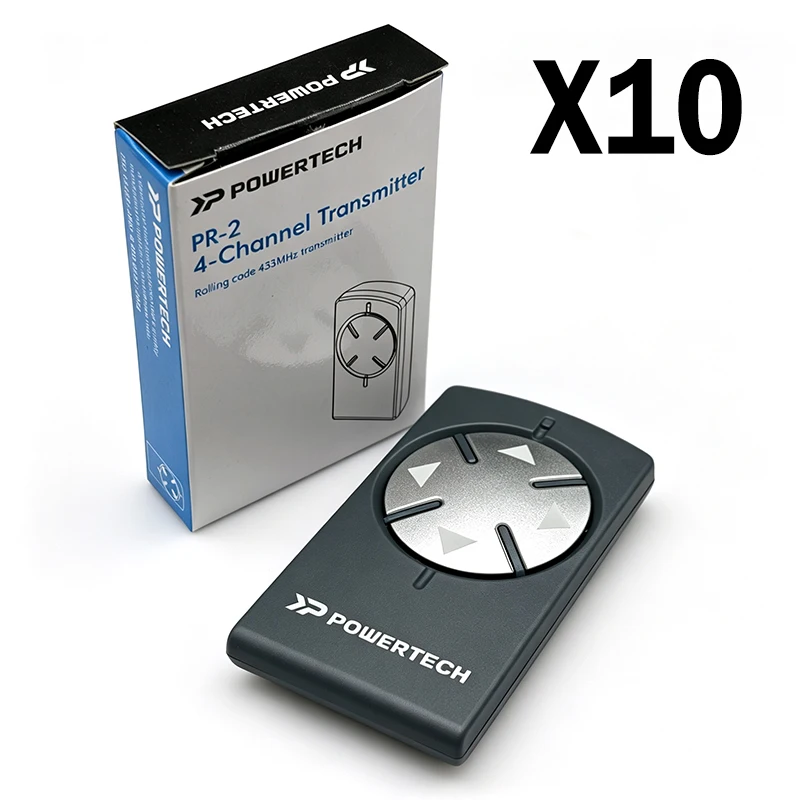 Powertech PR2 PR1 PR4 Electric Gate Control 433MHz Rolling Code 4 Channels Powertech Remote Control Hand Transmitter
