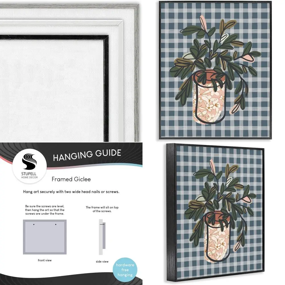 

Beki Marquardt's Plaid Conservatory Garden Art, 20x16, Black Framed Giclee