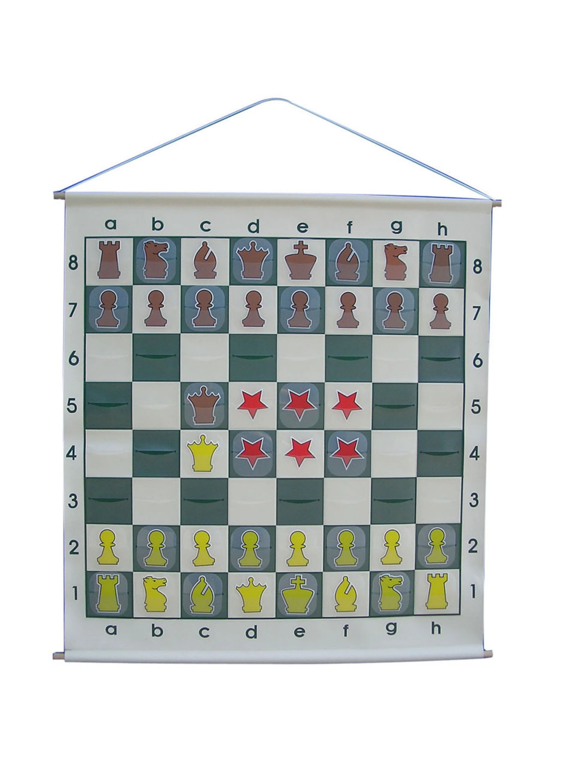 Wall Hanging Chess Demo Board 70cm - Chess Training Visual Aid, Chess Coaching Tool, Chess Teaching Board, Chess School Display