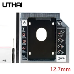 DW127S 12.7mm Aluminum HDD Caddy for Laptop - SATA 3.0 Hard Disk Drive Enclosure 2.5 SSD Adapter DVD Optibay 2TB CD-ROM Support