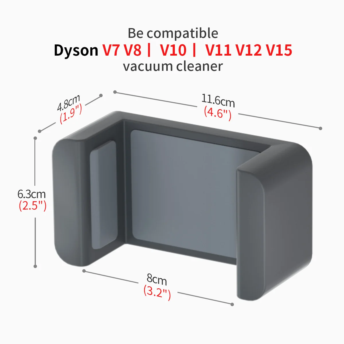 Stojak z uchwytem na ścianę odkurzacza do Dyson V7/V8/V10/V11/V12/V15 samoprzylepny plastikowy uchwyt do przechowywania odkurzacza