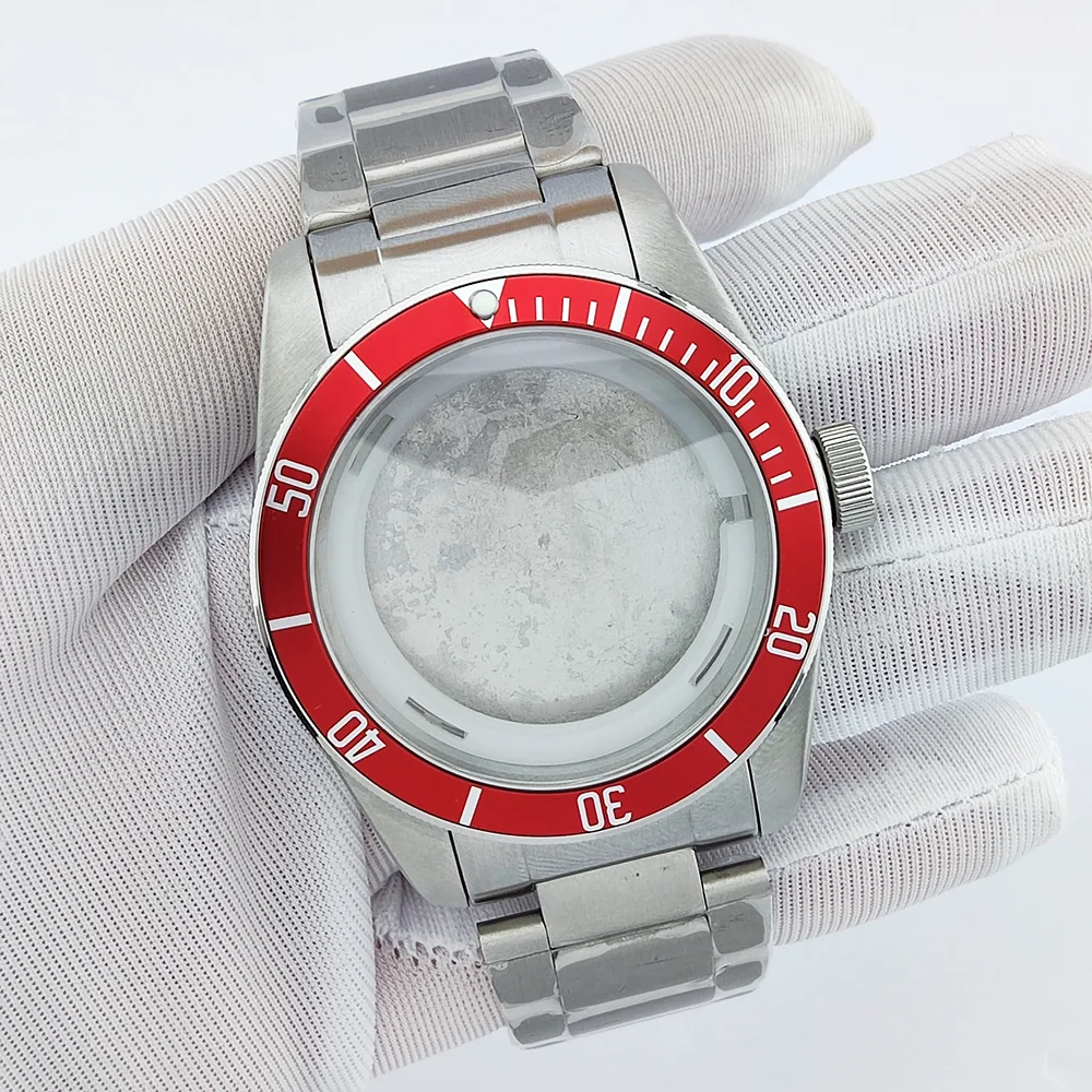 

41mm Luxury Men's Watch Case Sapphire Glass Waterproof Case Fits Miyota8215 Movement Watch Case Fits 30.5mm Dial Case