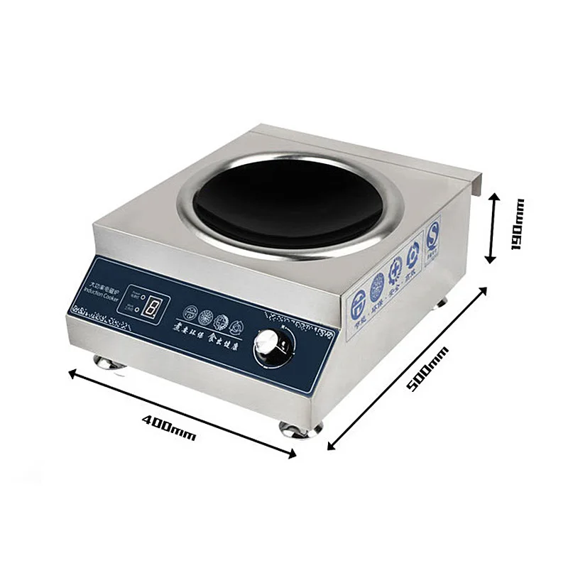 5000 واط طباخ التعريفي التجاري مقعر عالية الطاقة اثارة فراي فندق مقصف فندق سطح المكتب موقد القلي الكهربائي