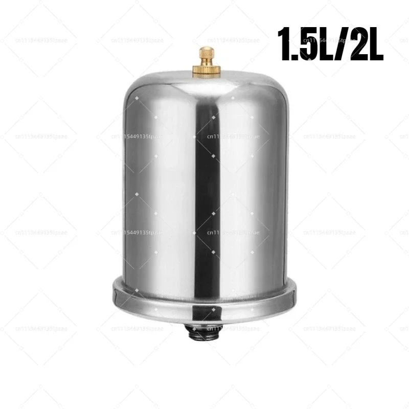 1Pcs 1.5L/2L Expansion Tank for Hot Cold Water Self-priming Pump Domestic Constant Pressure Tank Replacement 304 Stainless Steel
