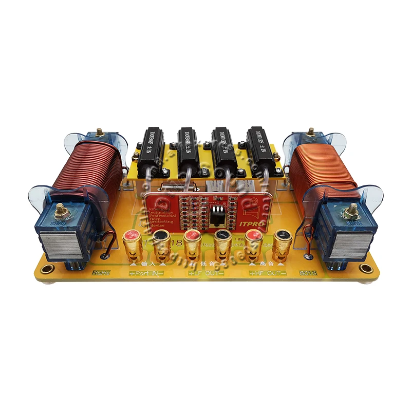 2 Way 2000W ลําโพงความถี่ตัวกรองเสียง Hi-Fi สูง-ต่ํา Crossover Board พร้อมฟิวส์ป้องกัน One วูฟเฟอร์หนึ่งทวีตเตอร์