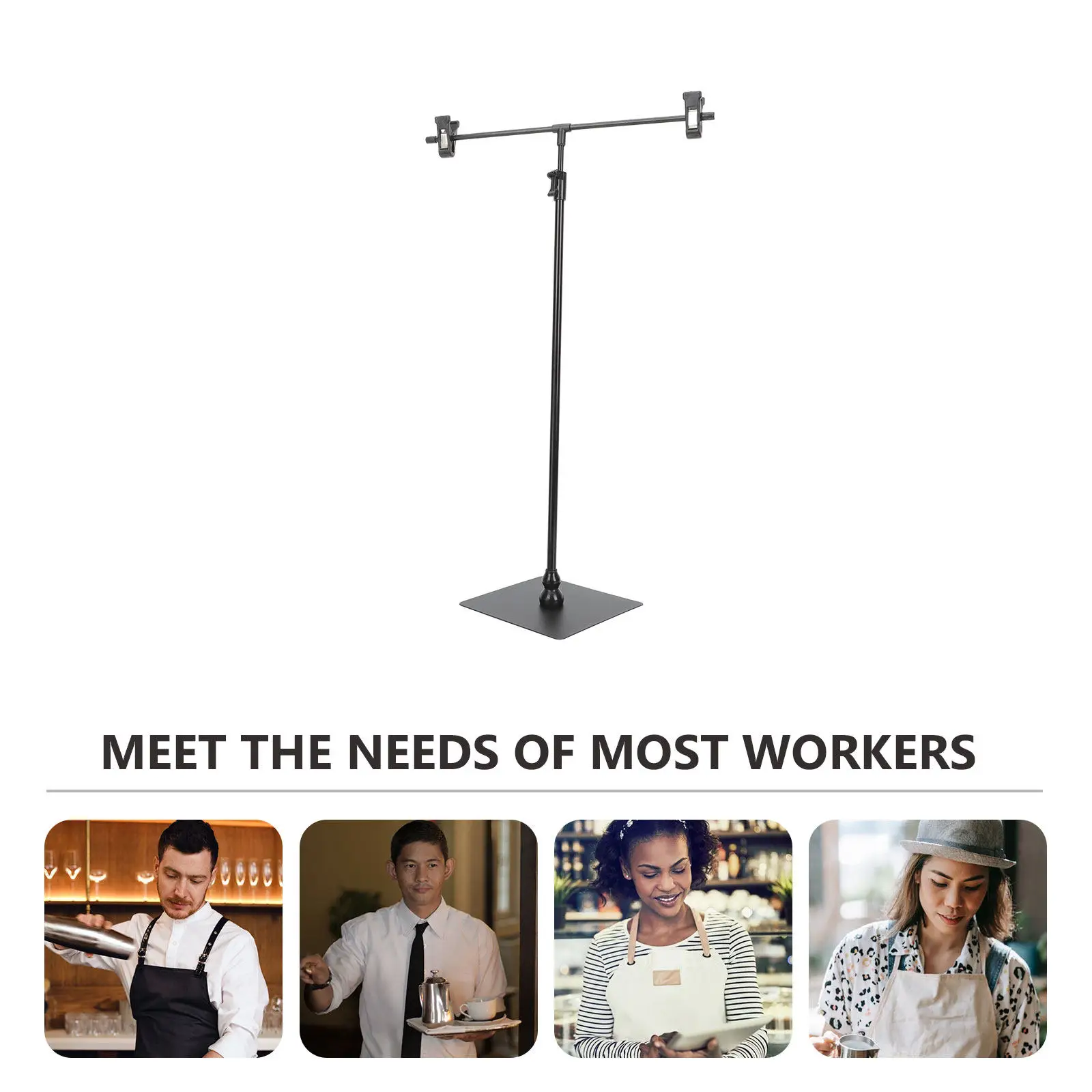 Multipurpose T-Shaped Poster Stand Height Adjustable Heavy Duty Advertising Display Rack for Signs Posters Menus and Promotional
