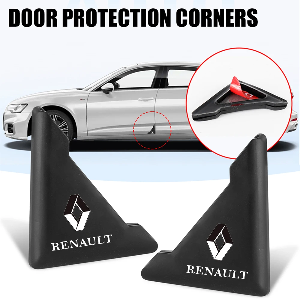 Cubierta de silicona para esquina de puerta de coche, pegatina anticolisión para Renault Kwid Clio Megane DACIA Fluence Scenic Loguna Duster Logan, 2 uds.