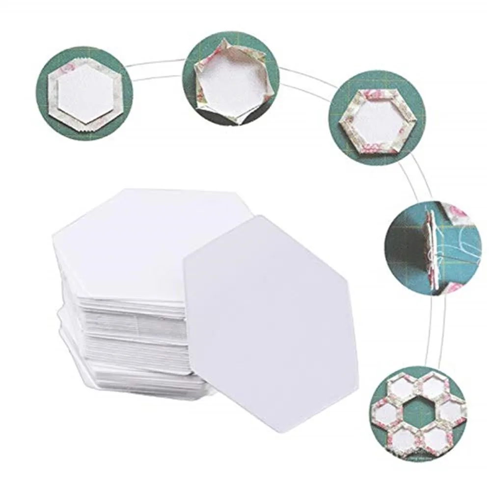 300 Stück sechseckige Papierquilt-Vorlagen, Papierstück, DIY-Patchwork, 12 mm, 22 mm, 26 mm – Detail 3