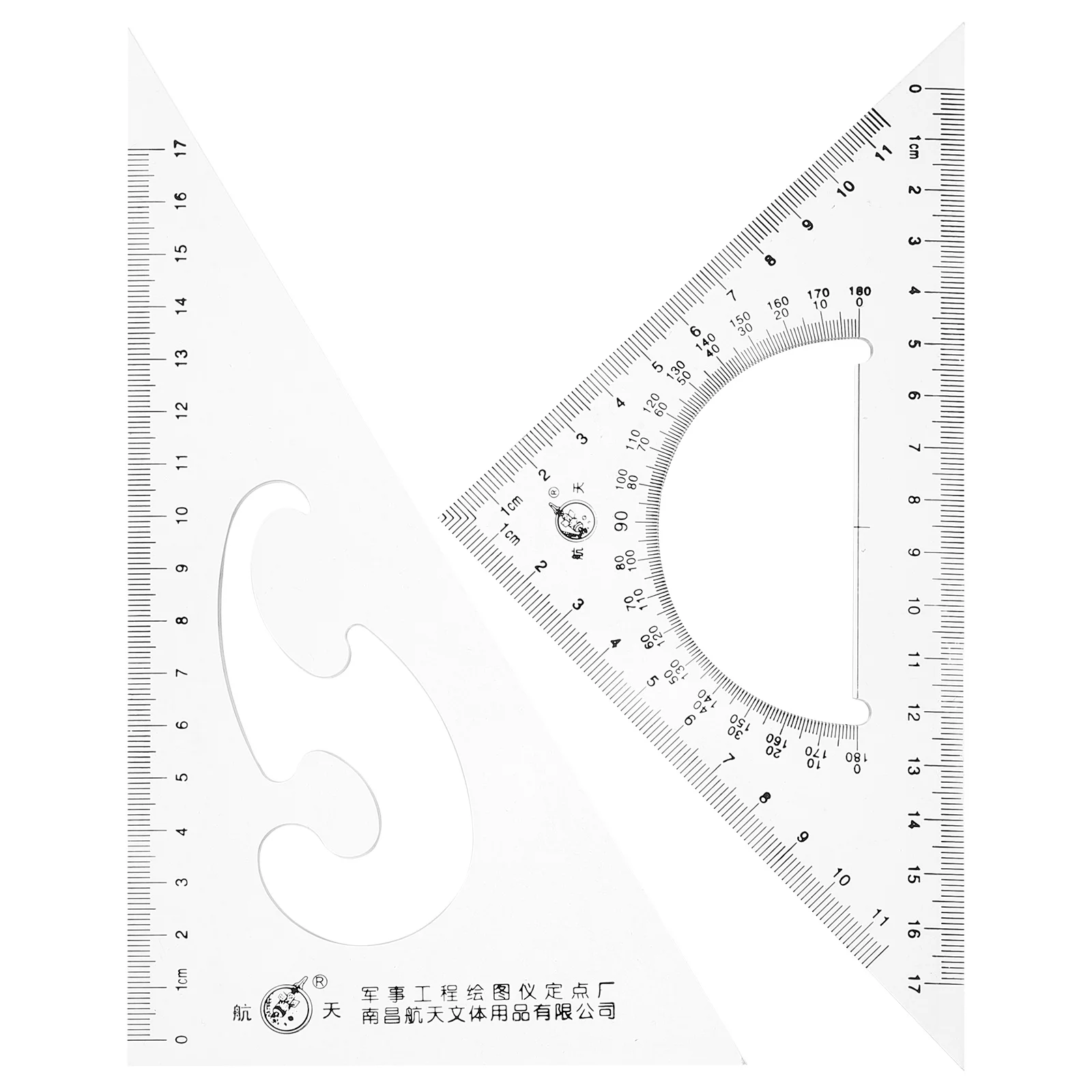 

2Pcs Multifunctional Triangle Ruler Set For Crafting Architectural Drafting Geometry Protractor Tools