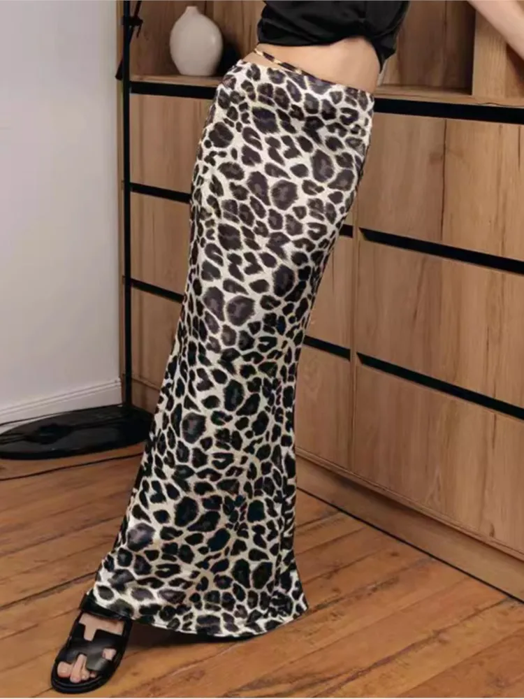 

Осенне-зимняя модная новая сексуальная юбка «рыбий хвост» с леопардовым принтом, женская классическая дизайнерская тонкая юбка с принтом на бедрах