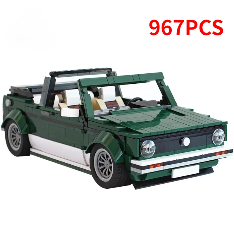 

Golf MK1 Sports Roadster Building Blocks MOC-26778 High-Tech Cabriolet Green Car Assembly Model Puzzle Kids Toy Birthday Gift