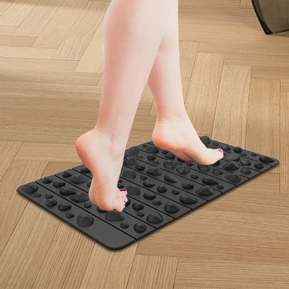 

Acupressure Mat with Imitation Pebbles Foot Stimulator Mat Foldable Foot Massaging Plate Mat for Blood Circulation