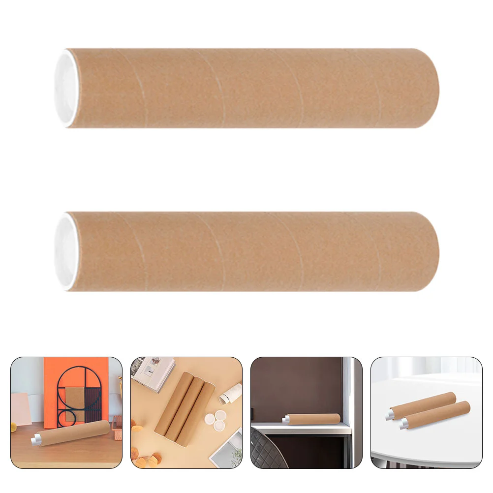 2 Pcs Heavy Duty Mailing Tube Poster Holder Prints Storage Paper Drawing Tubes for