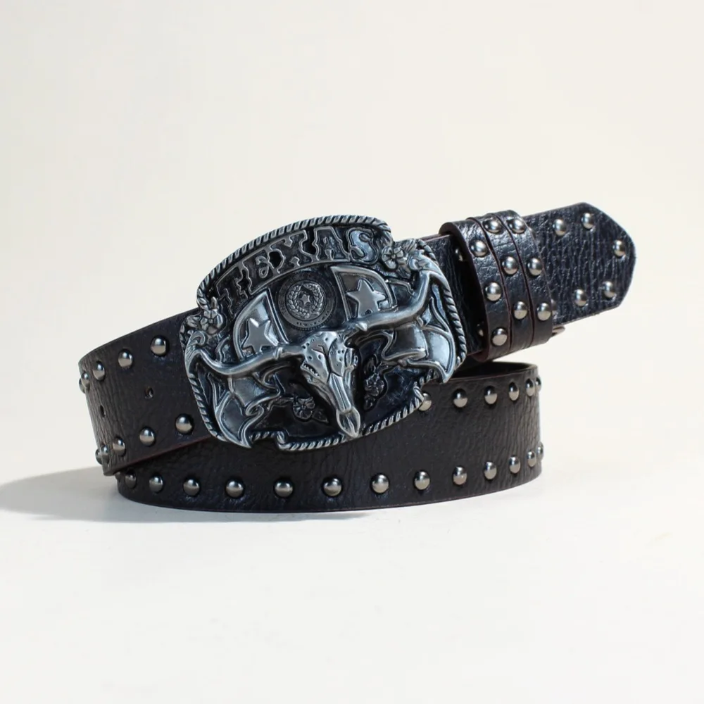 

Heavy Retro Rivet Belt For Men and Women Luxury Designer Fashion Personality High-End Waistband With Jeans New Plus Belt Trend