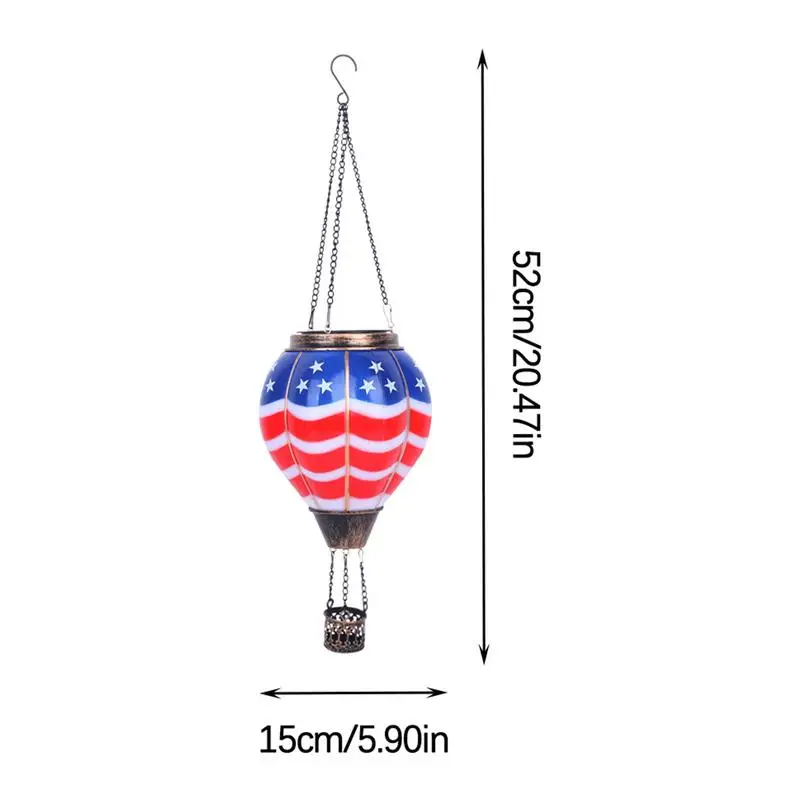 Linterna Solar de aire caliente impermeable, Lámpara decorativa para colgar, luces de exterior para césped