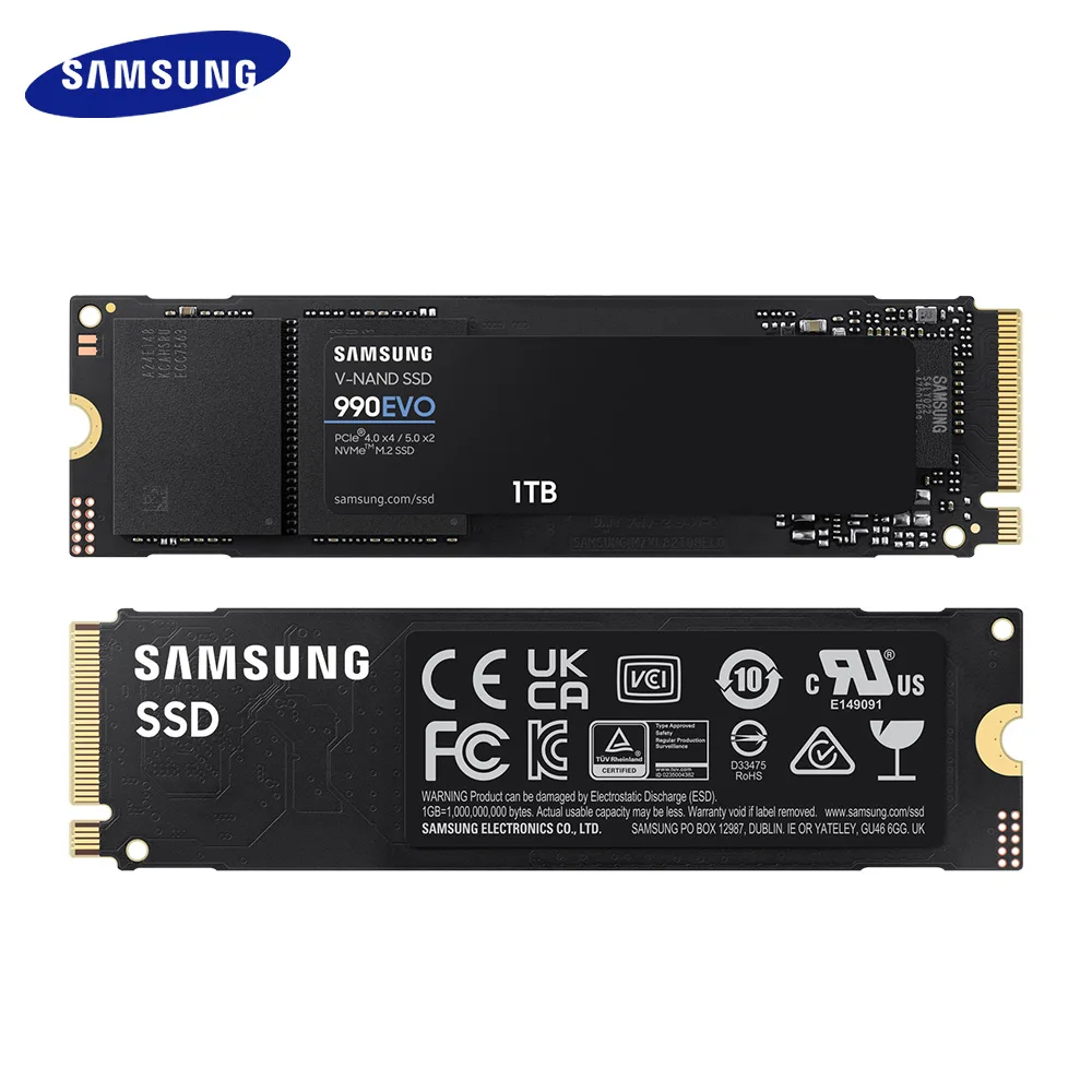 Samsung SSD 990 EVO PCIe4.0x4/5.0x2 Nvme M.2 SSD Read Speed up to 5000Mb/s 1TB 2TB Iternal Solid State Drive v-LandSSD for PC