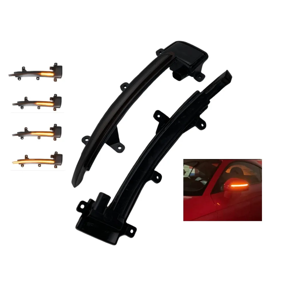 2Pcs Dynamic LED For  Audi TT MK2 (8J)  TTS MK2  TTRS MK2 (8J) R8 (42) Blinker Turn  Side Rear View Mirror Blinker  Lights