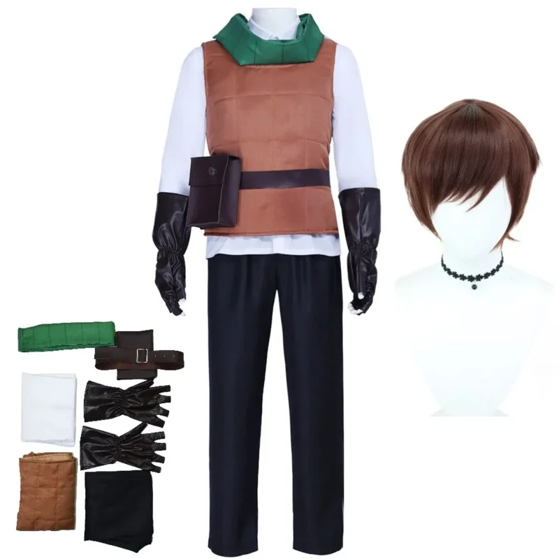 

Chilchuck Tims Косплей Костюм Аниме Delicious Dungeon Парик Униформа Шарф Рубашка Перчатки Chiruchakku x;2,f;5.n;