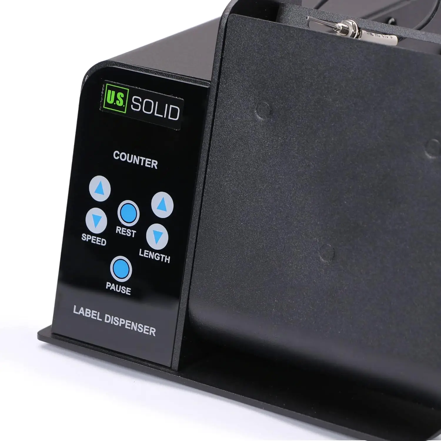 U.S. Solid Automatic Label Dispenser with Fiber Optic Sensor for Transparent and Opaque Labels - Label Width 0.4-4.3 in, Automat