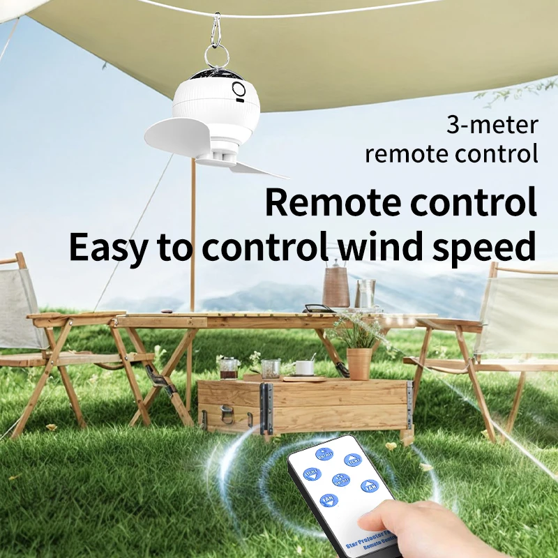 الإسقاط مروحة ضوء Silnet 3600mAh USB قابلة للشحن اقتران الروابط للتخييم غرفة الطفل طالب عنبر غرفة نوم LED الإضاءة