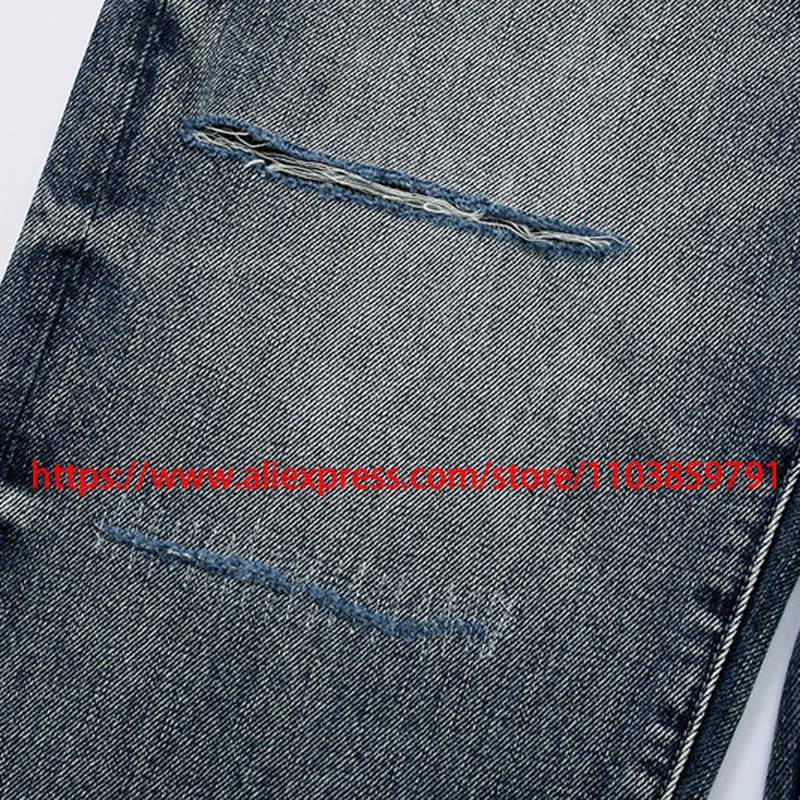 2025 新スタイル NBHD リッピングジーンズデイリーレジャーファッショナブルなストレートレッグパンツハイストリートトレンド NBHD デニムパンツ