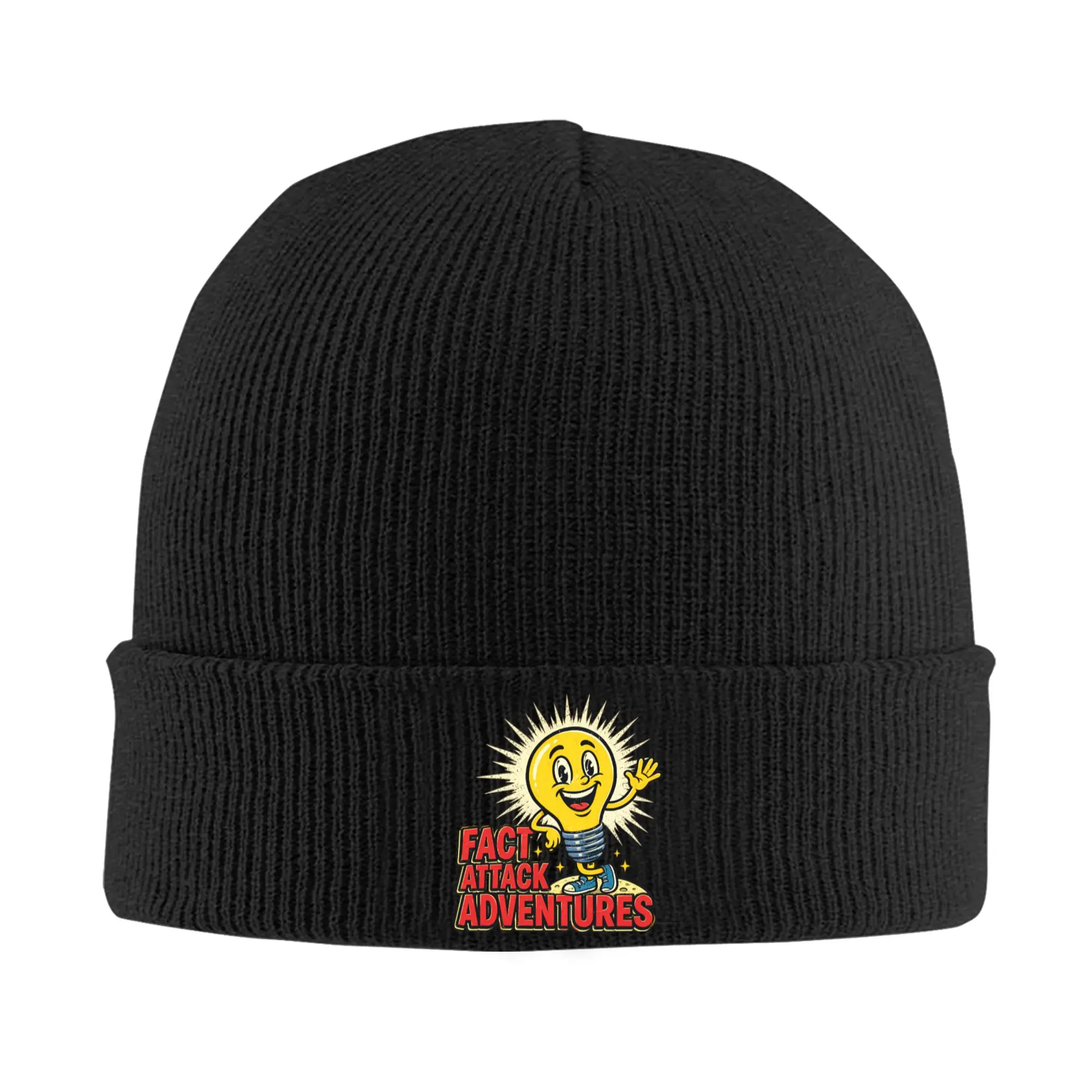 Fact Attack Adventures Bonnet Hats  Beanie Hats Autumn Design Knit Hat Cool Female Male Outdoor Sport Elastic Cap