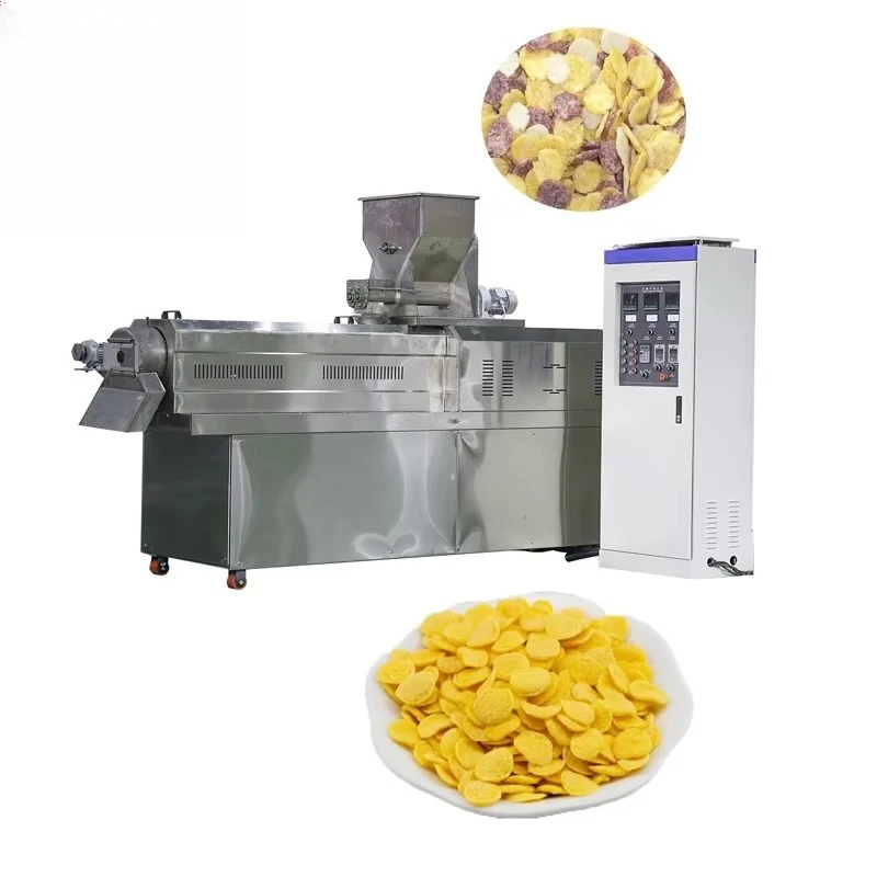 Línea de Procesamiento de Extrusora de Doble Tornillo para Chips de Maíz, Palitos Rizados, Barras Fritas, Snacks, Cheetos, Coco Pop, Anillos de Cereal y Bolas de Queso