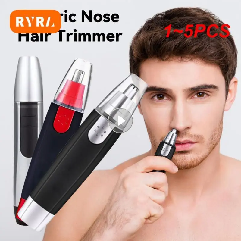 Black Electric Nose Hair Trimmer For Men And Women Available With Low Noise High Torque High Speed Motor Washable Nasal Hair