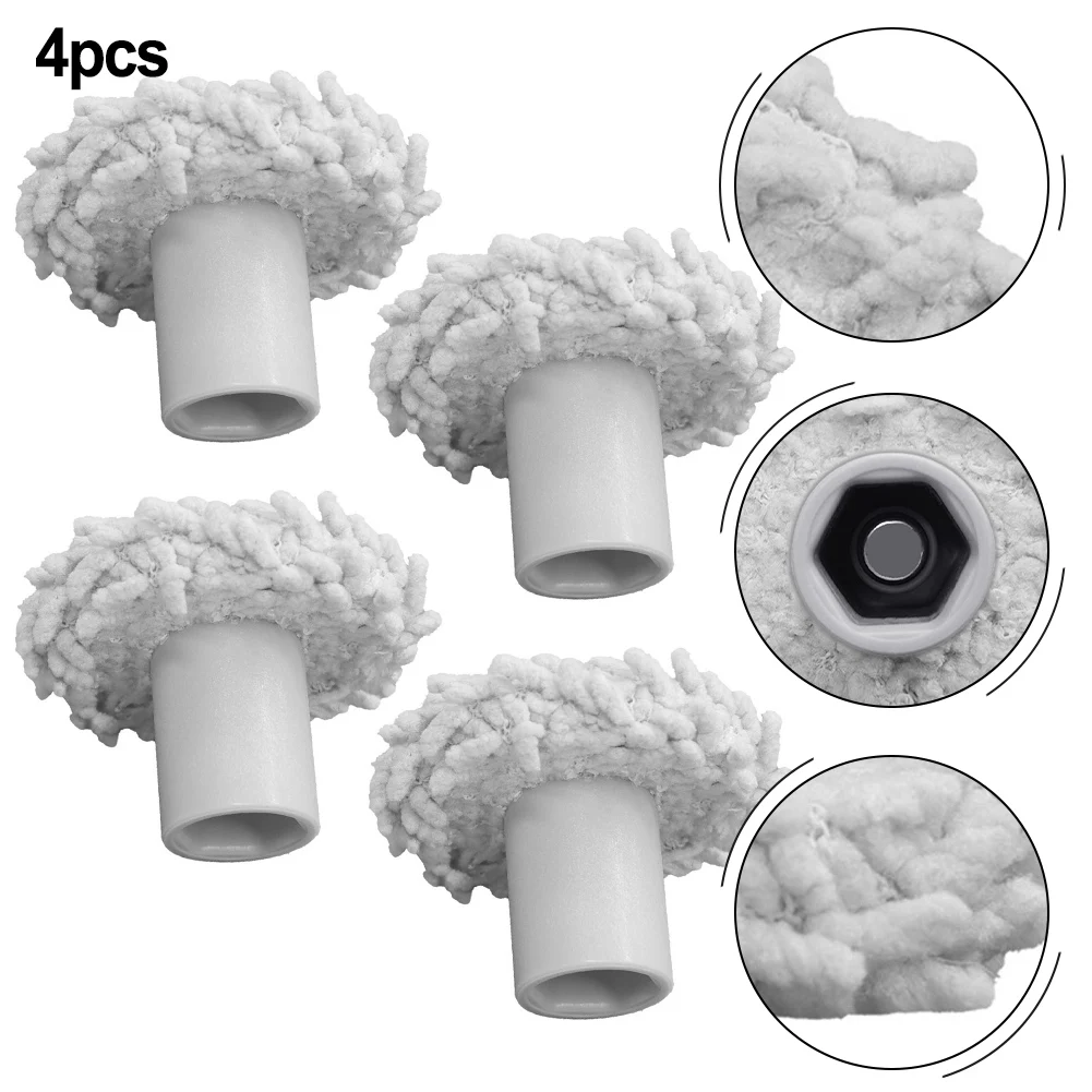 Replacement Cleaning Pad Set Compatible with For Ecovacs For Deebot X2S 4 Sturdy Edge Attached Microfiber Rags