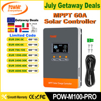 Powermr 100A Solar Charge Controller MPPT Intelligent Regulator for 12V 24V 36V 48V Solar Battery Bank 160V Panel Can parall 12PC