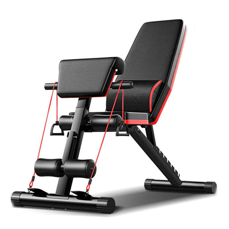 Multi Function Chest Training Folding Chair Sit Up Abs Press Flat Bench Gym Fitness Exercise Weight Adjustable Dumbbell Bench