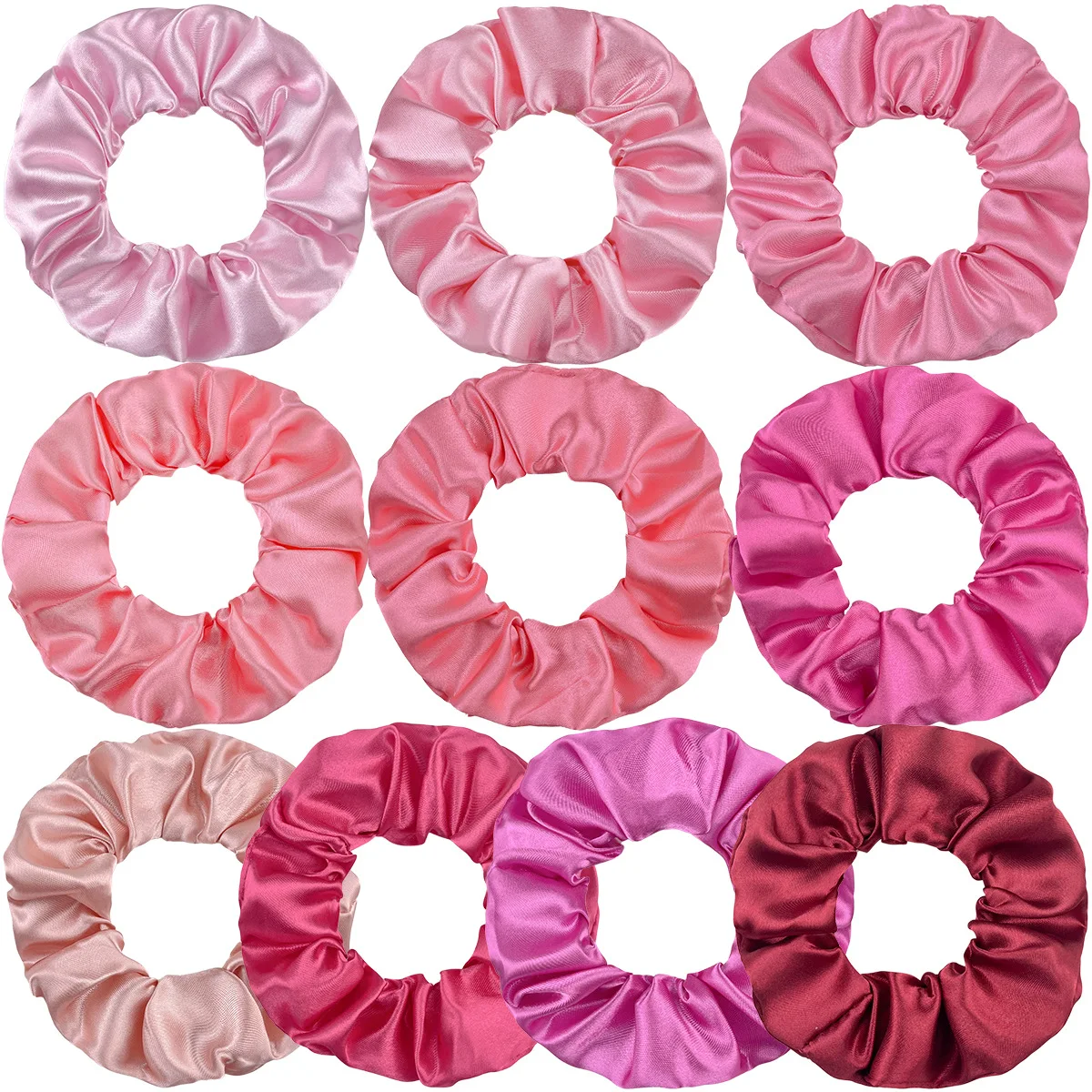 Vintage Satin Scrunchies Girls Elastic Hair Bands Ponytail Holder Ties Rubber Band Fashion Women Ladies Headwear Accessories